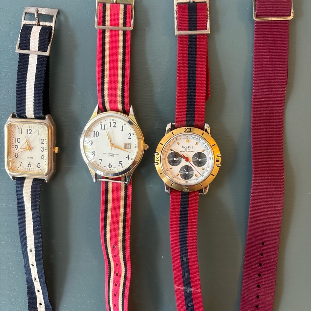 Men’s Vintage Quartz and GianPini Watches With Interchangeable Cloth Bands